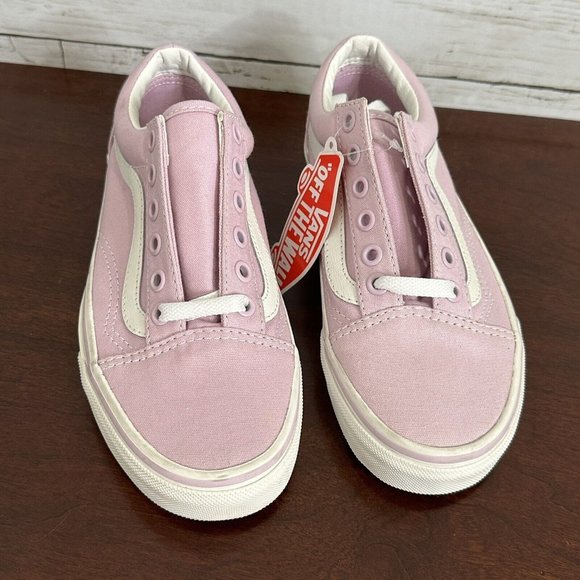 NWOB Vans Canvas Lace Up Skater Sneakers Men's 4 / Women's 5.5 Light Purple - Picture 3 of 9